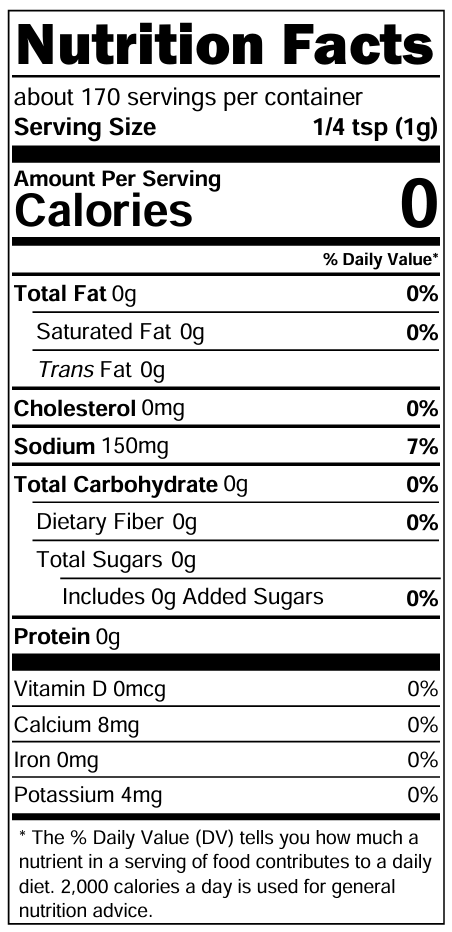 Dirty Bird Nutrition Information